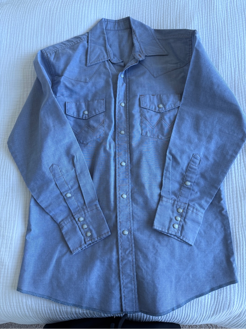 Wrangler Men's Classic Western Shirt - Blue